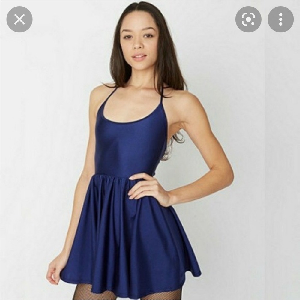 American apparel blue disco dress